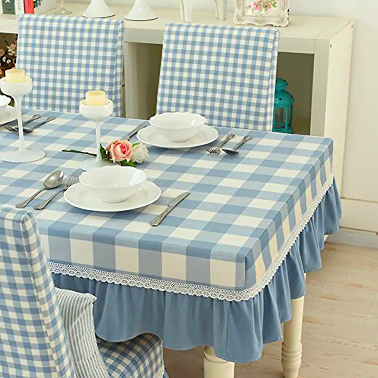 مدل رومیزی پارچه_ای آبی