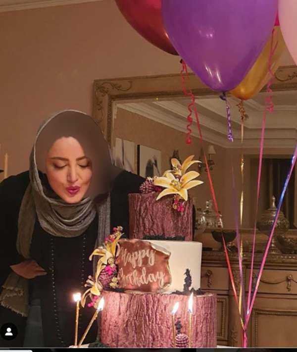 کیک فوق لاکچری شیلا خداداد برای تولد میلیونی اش / خانم بازیگر سنگ تمام  گذاشت !