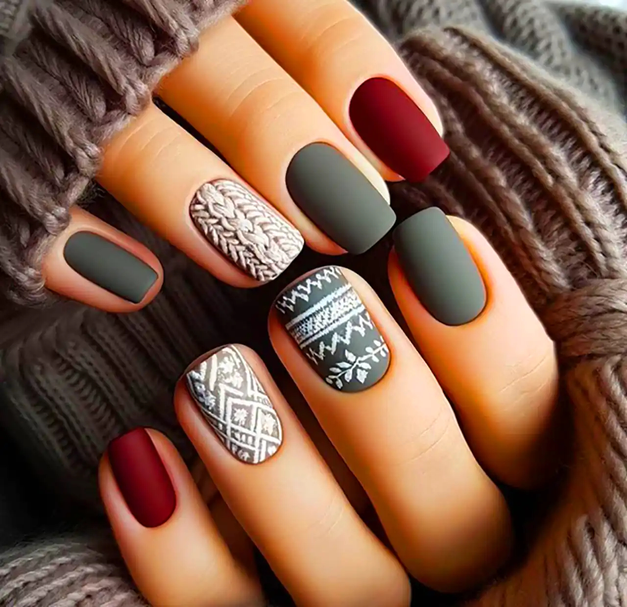 مدل ناخن با طرح زمستونی 