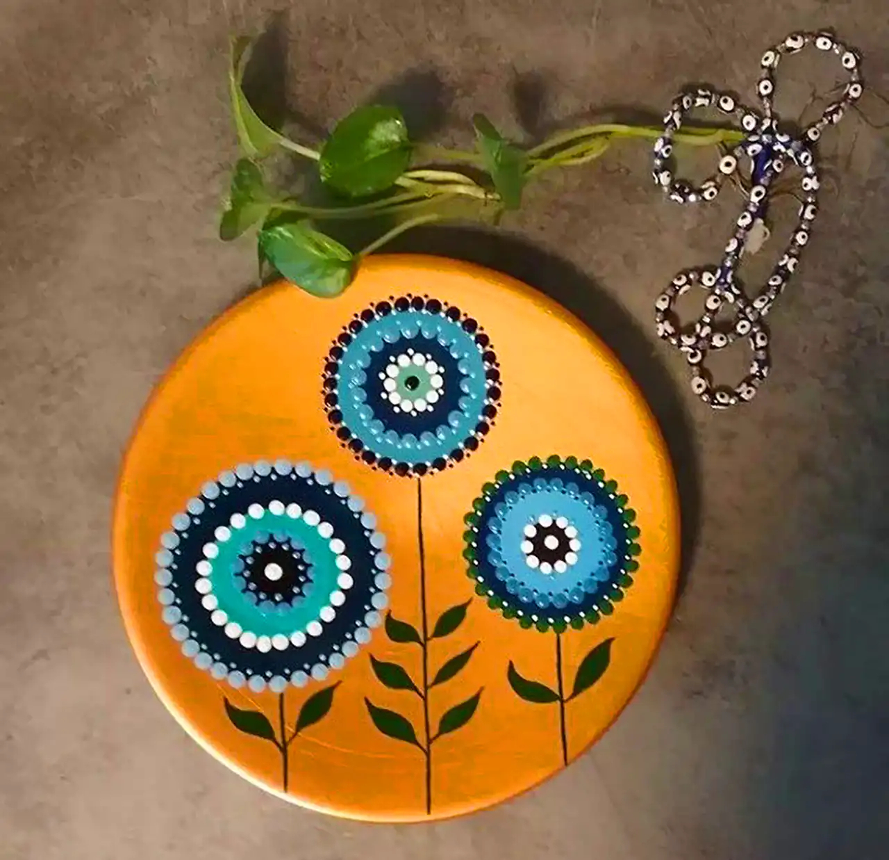 بشقاب دکوراتیو دستساز