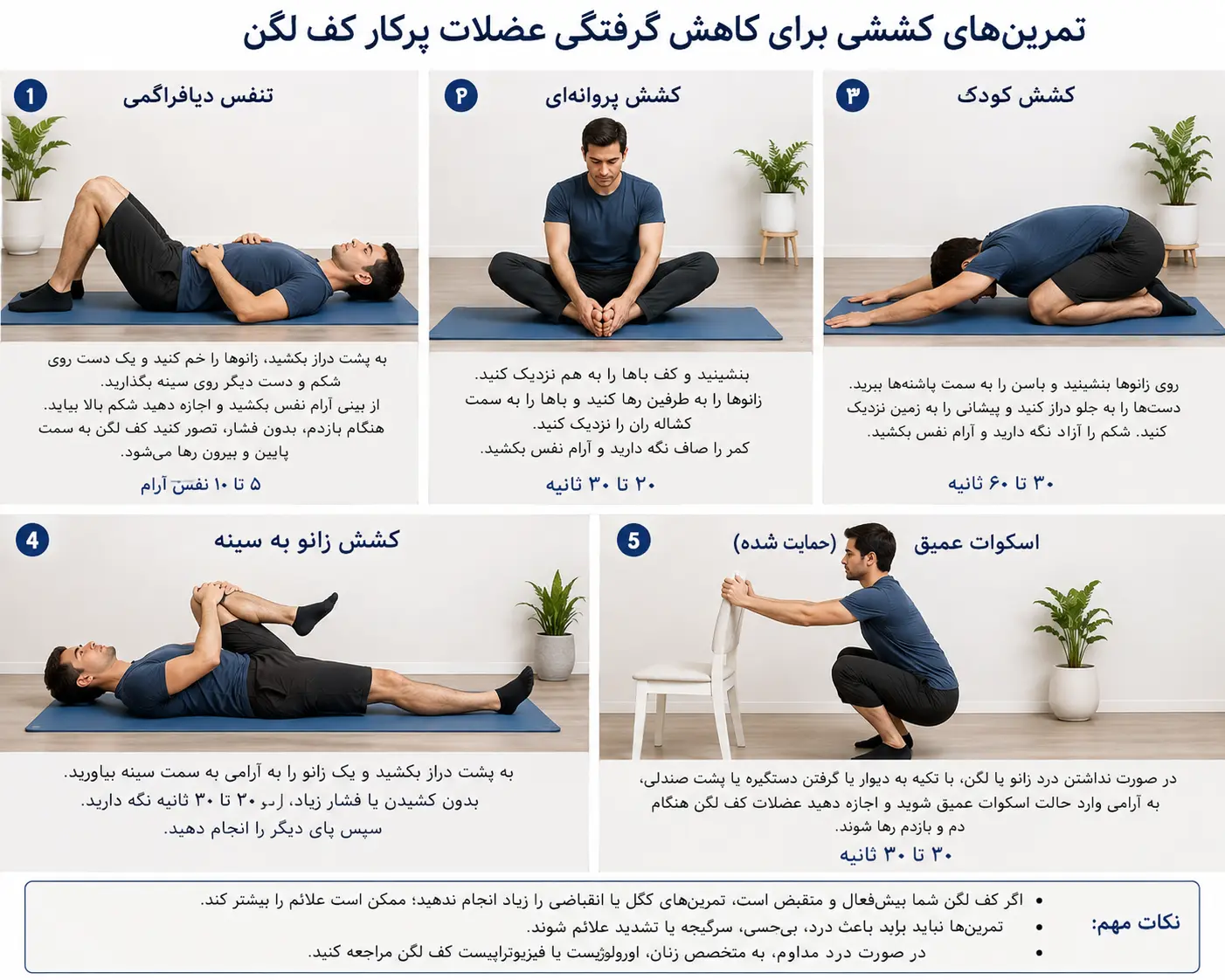 تمرینات کششی برای لگن