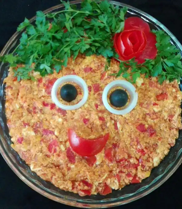 تزیین املت گوجه