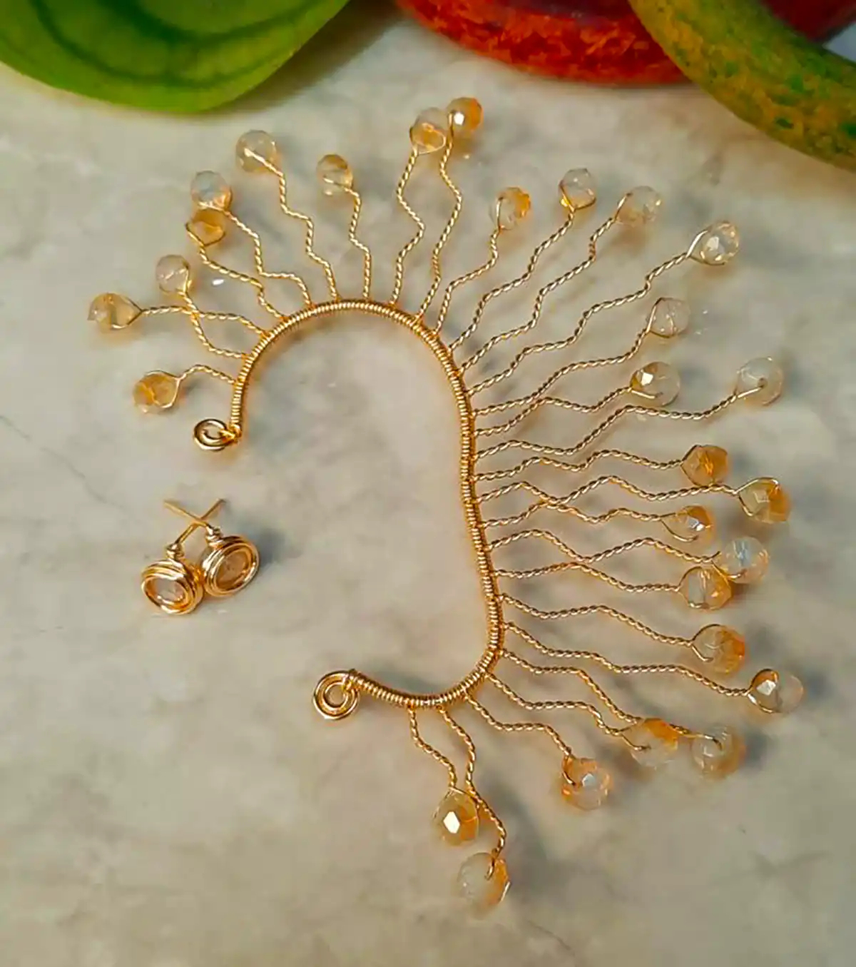 گوشواره ایرکاف نگین دار 