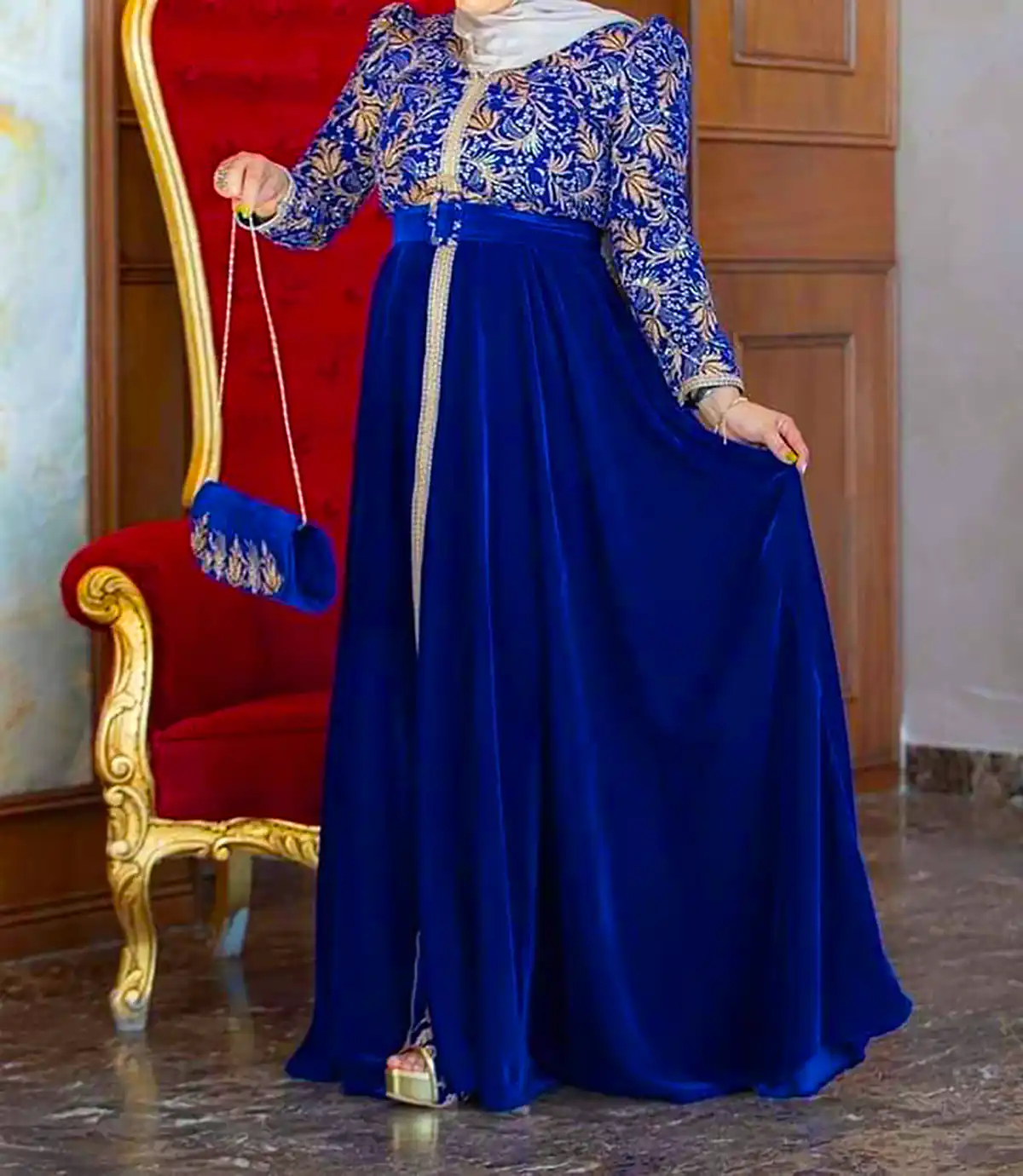 پیراهن مجلسی زردوزی