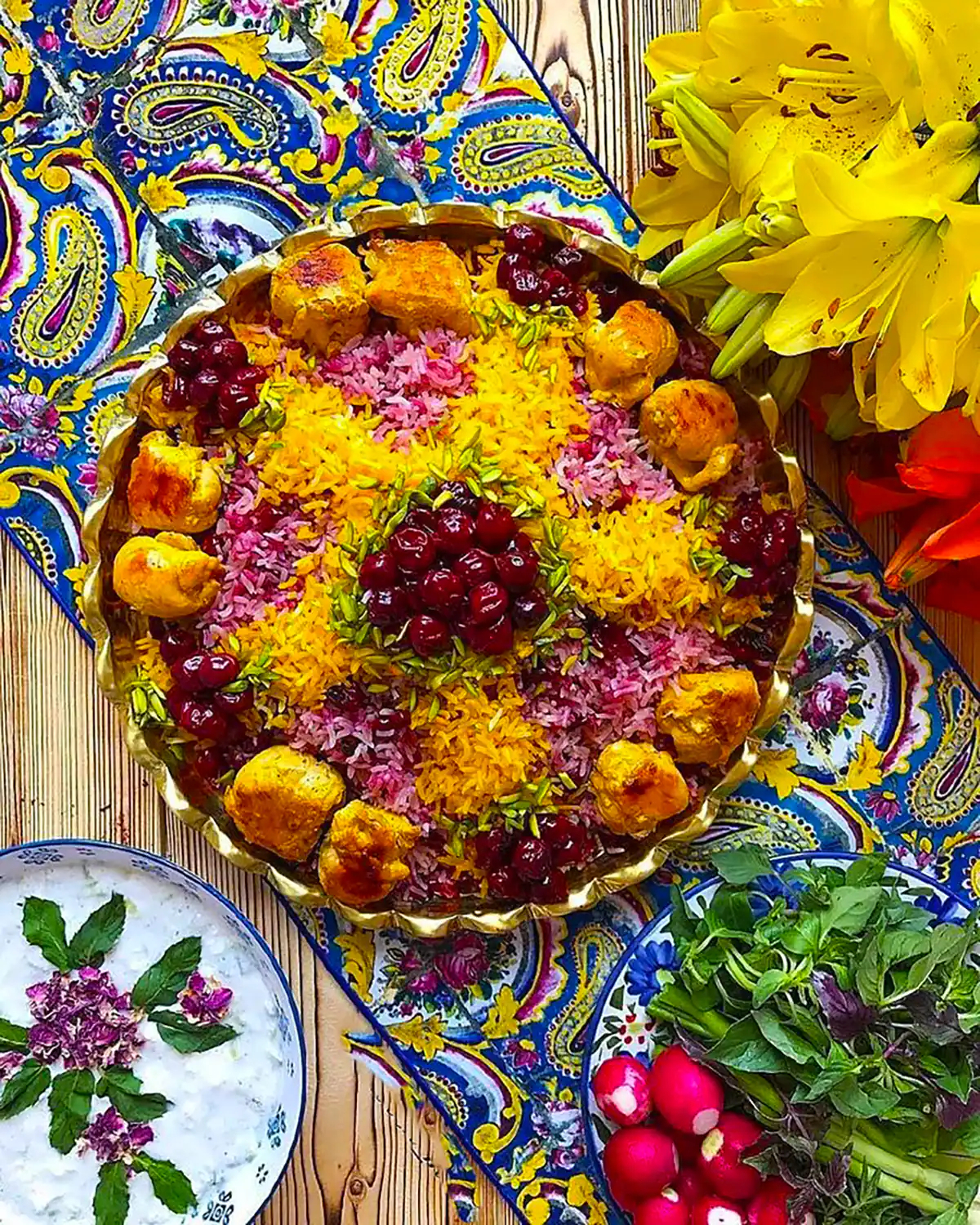 دیزاین آلبالو پلو مجلسی