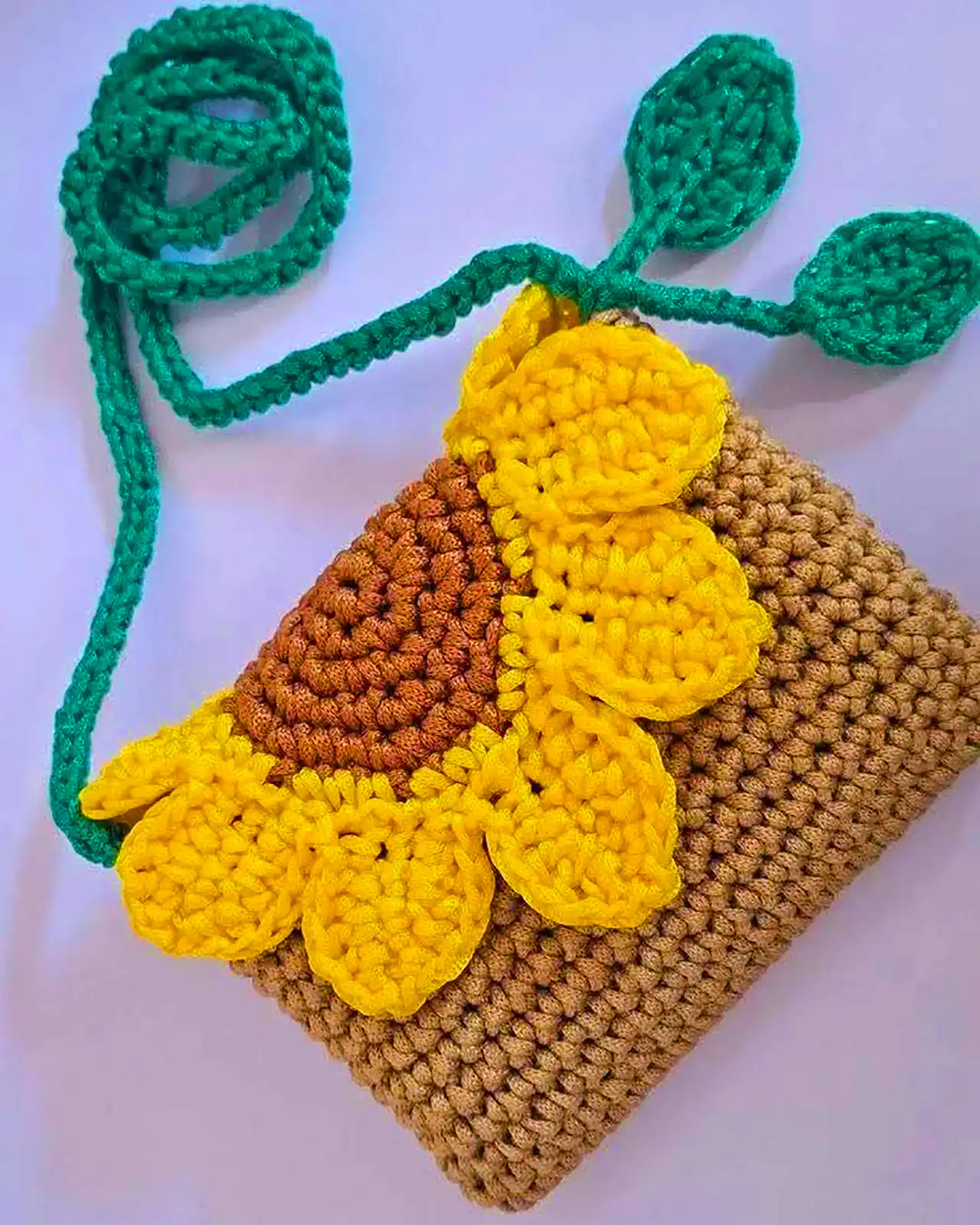 کیف قلاب بافی آفتابگردان