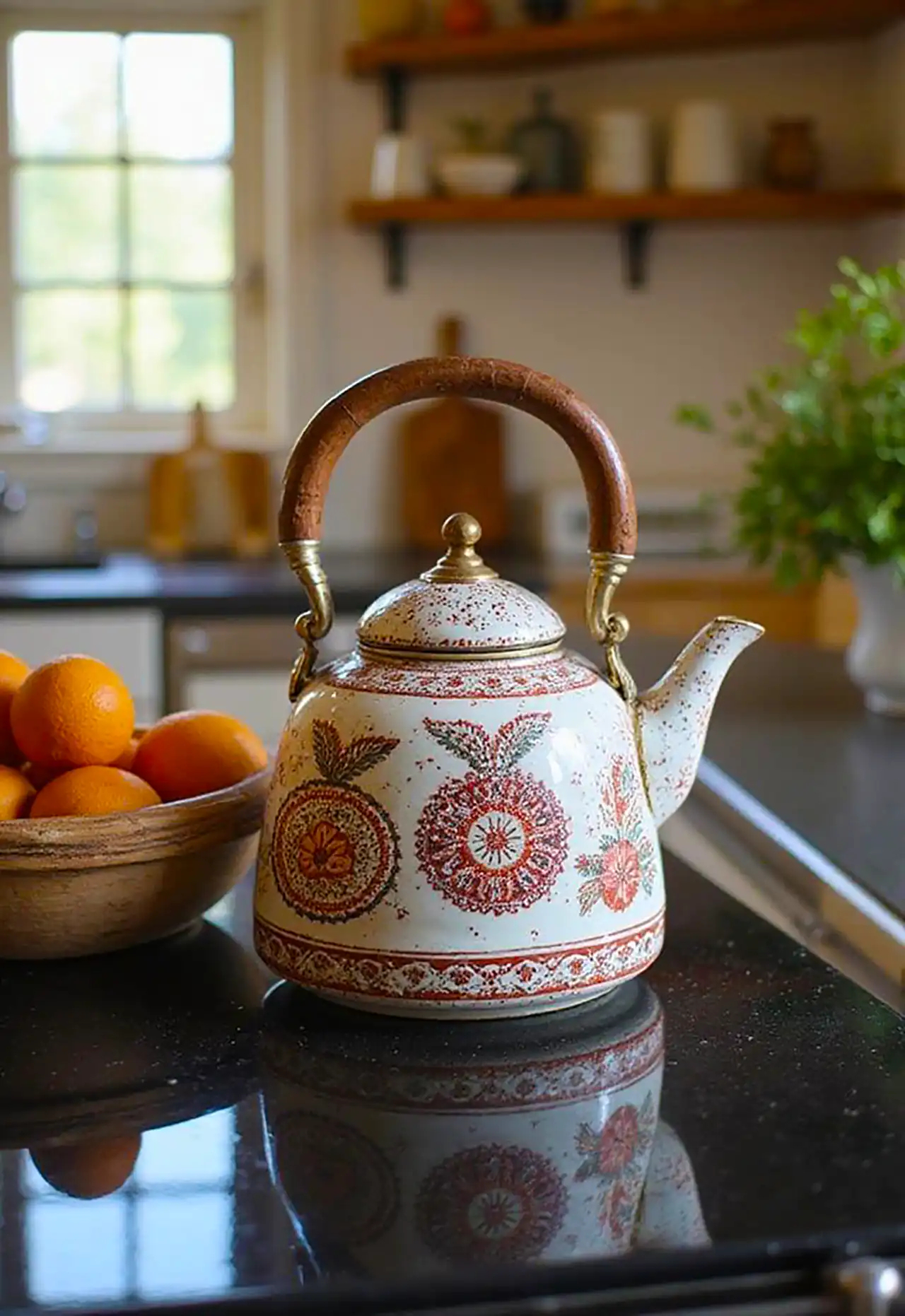 کتری سرامیکی طرح گل