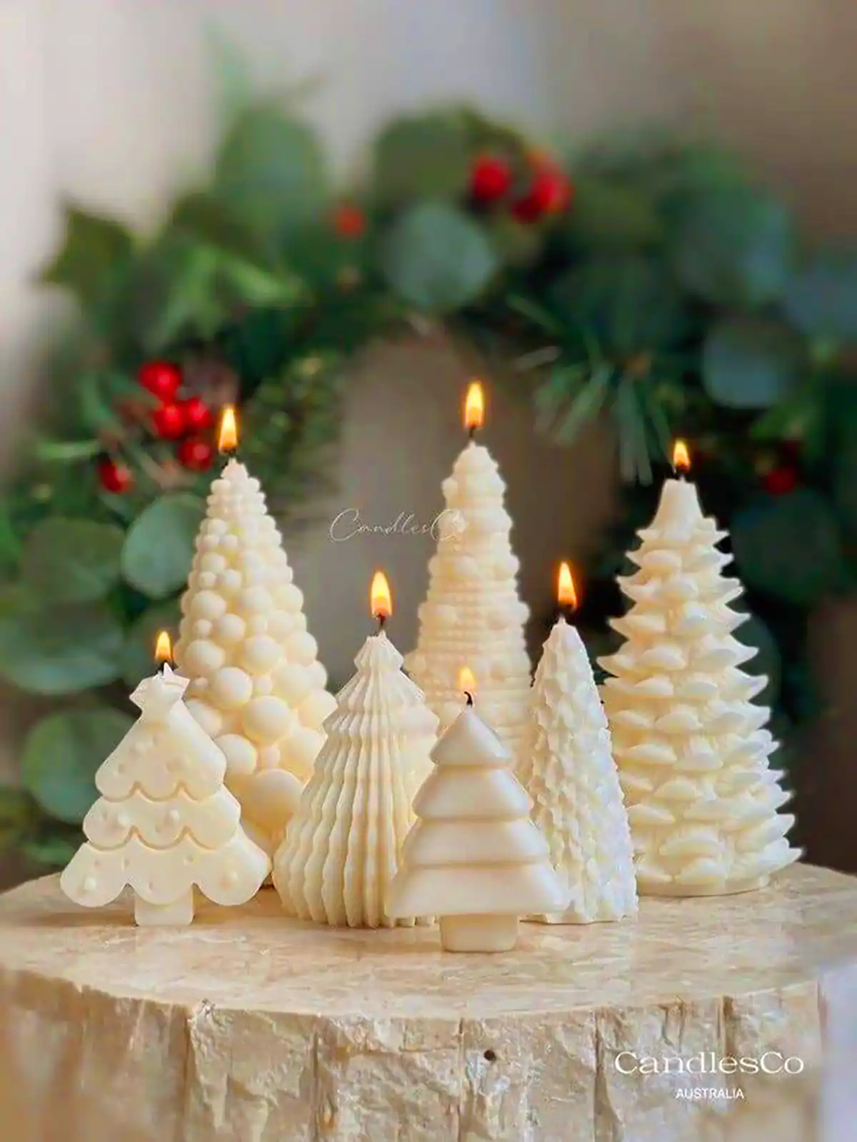 شمع فانتزی کاج کریسمسی
