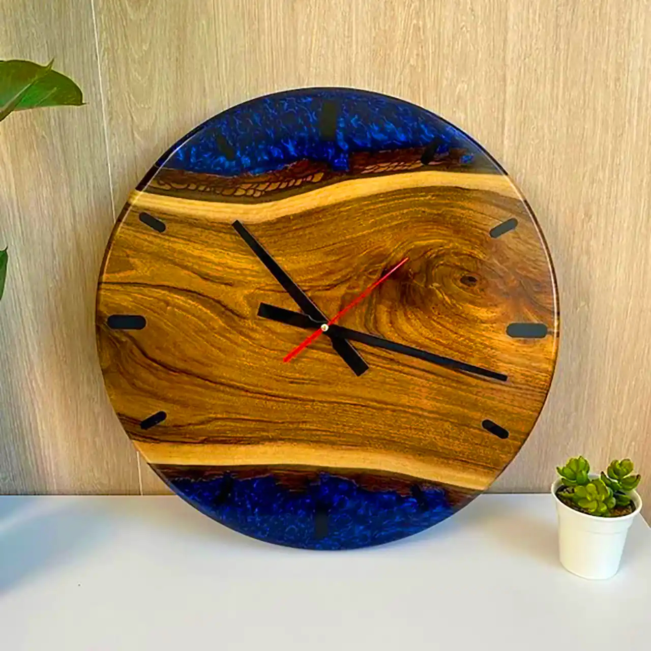 ساعت چوب و اپوکسی