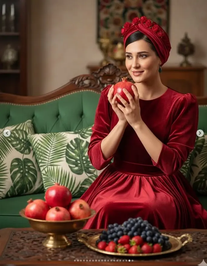 استایل یلدایی بازیگران