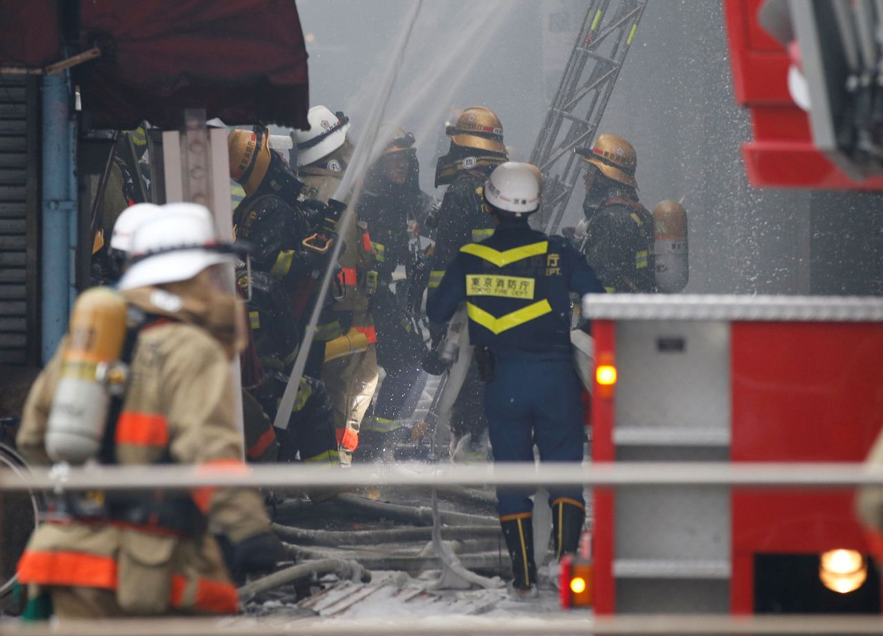 آتش سوزی مهیب در منطقه گردشگری ژاپن