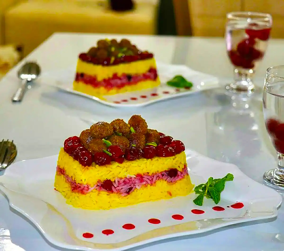دیزاین آلبالو پلو مجلسی