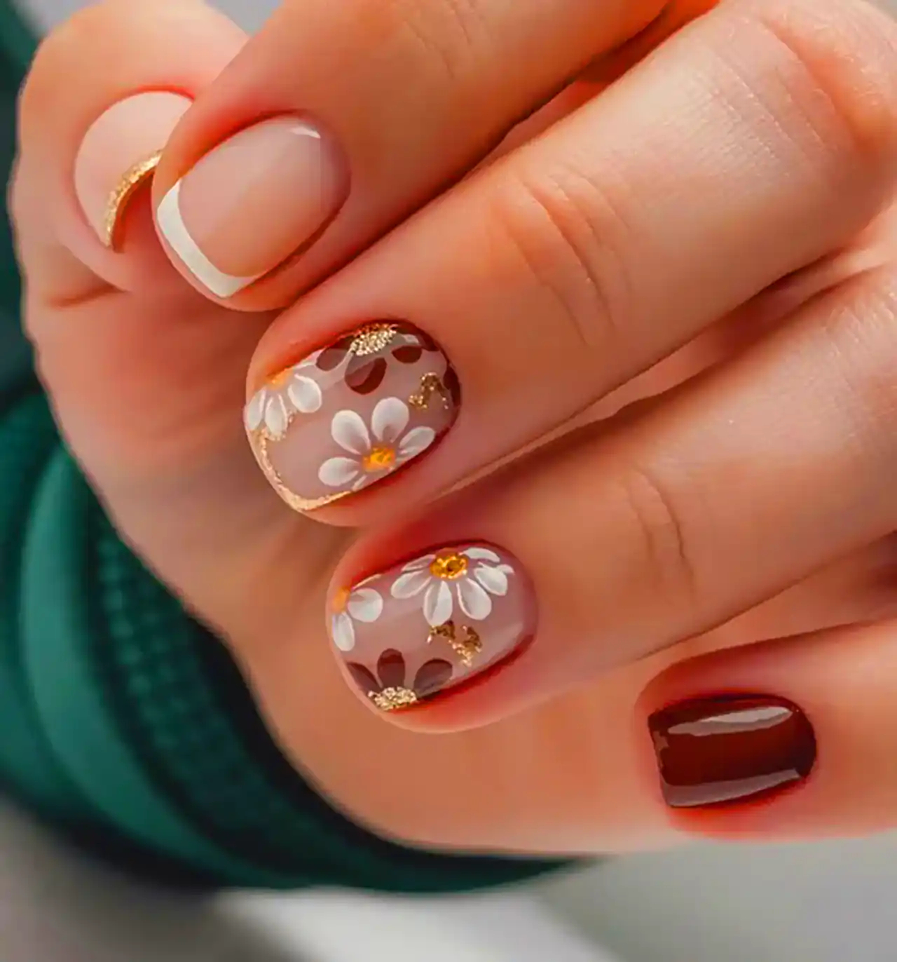 طرح ناخن مینیمال پاییزی