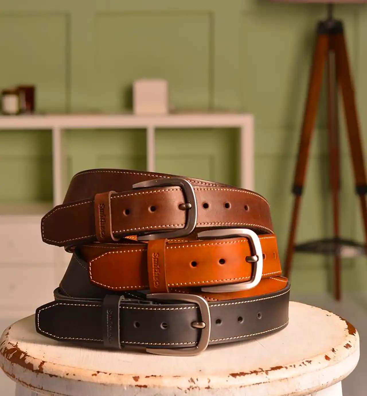 کمربند چرم مردانه شیک