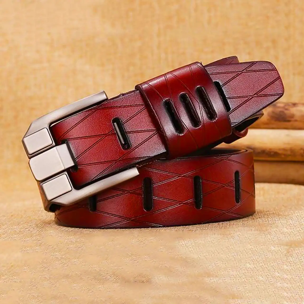 کمربند چرم مردانه شیک