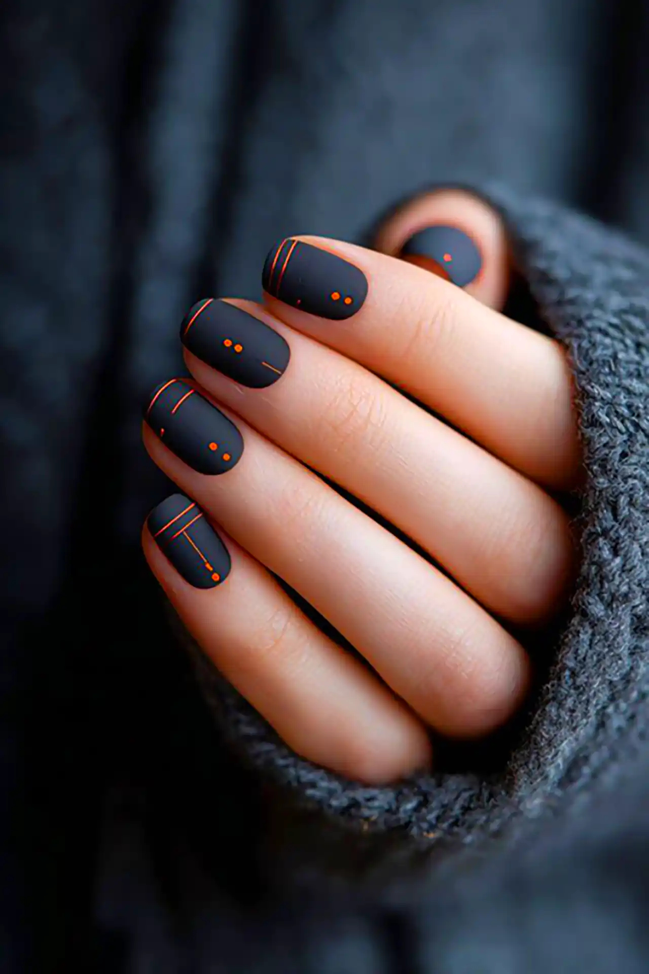 دیزاین ناخن باکلاس مشکی