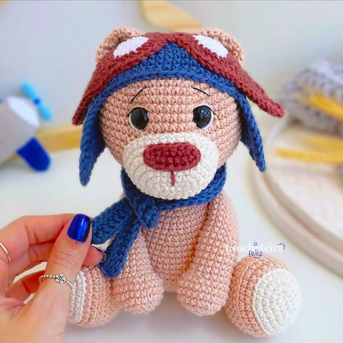 خرس بافتنی عروسکی 