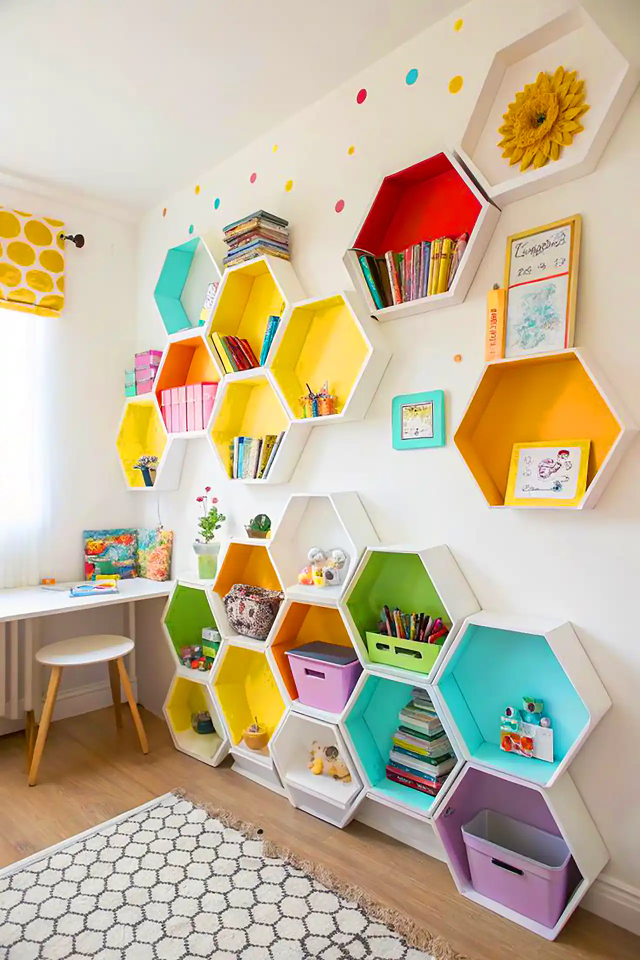 قفسه کتاب اتاق کودک 