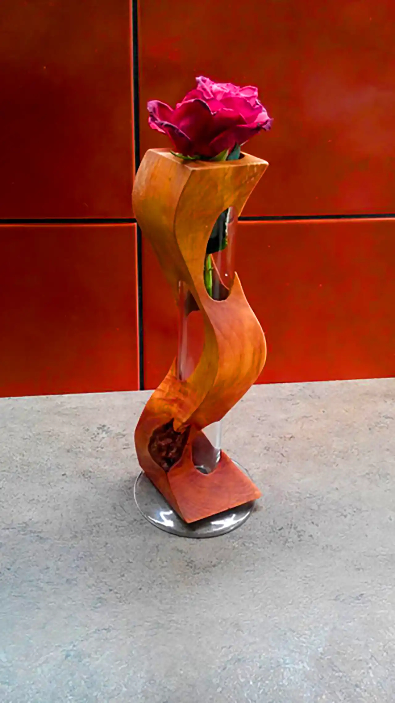 گلدان چوبی دکوری