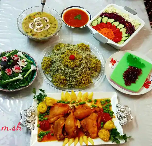 تزیین باقالی پلو ساده