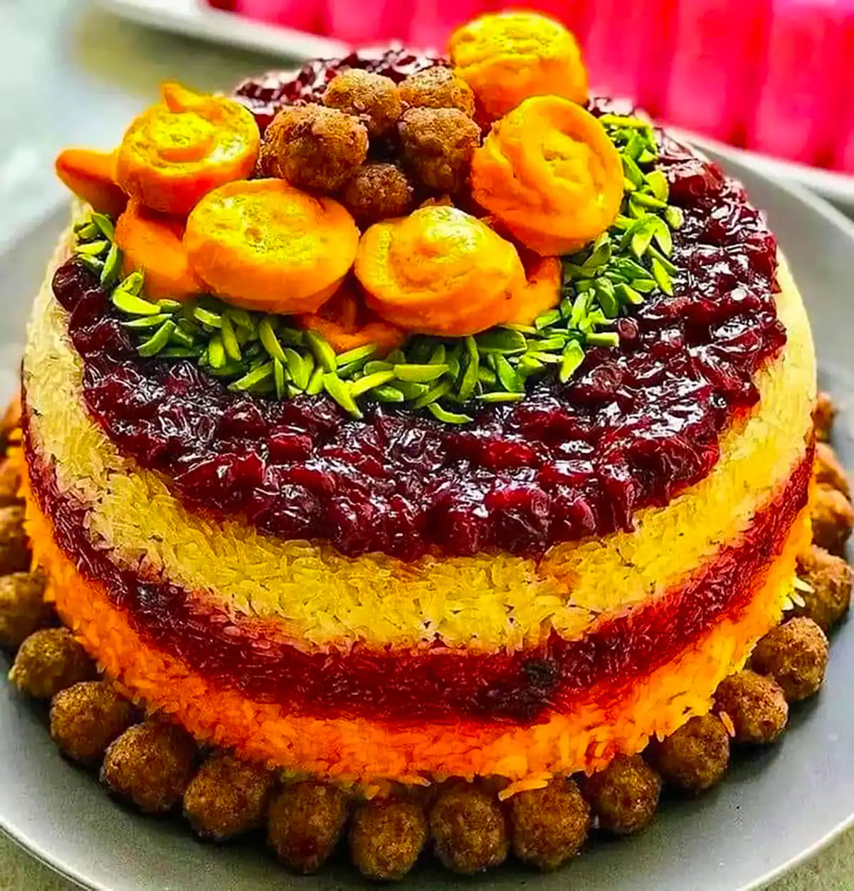 دیزاین آلبالو پلو مجلسی
