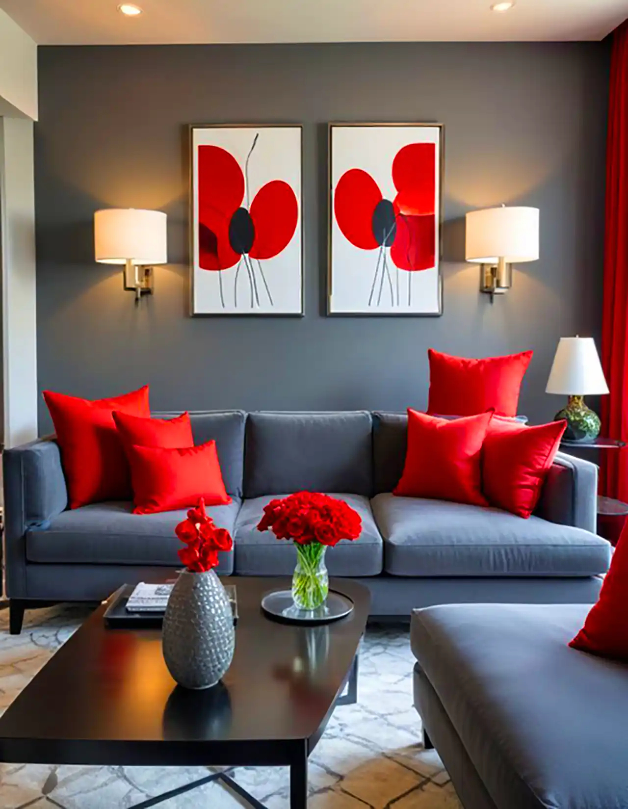 دکور خونه با مبل طوسی