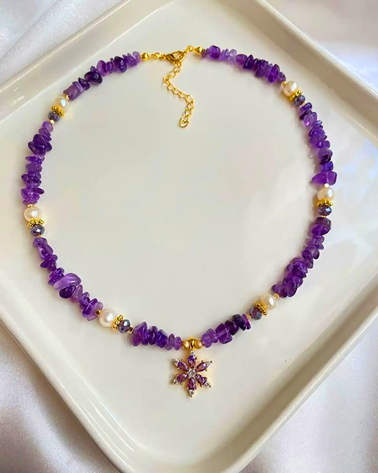 اکسسوری دخترانه با سنگ آمیتیست