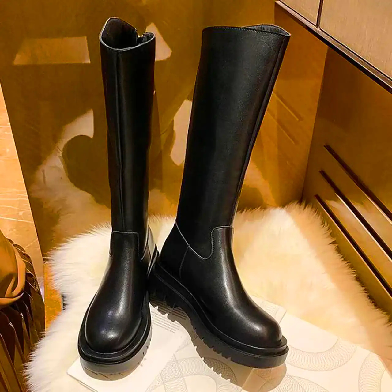 بوت چرم بلند زنانه