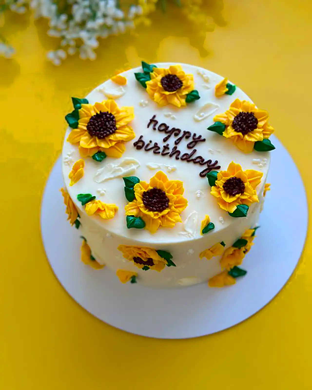 کیک فانتزی طرح گل آفتابگردون