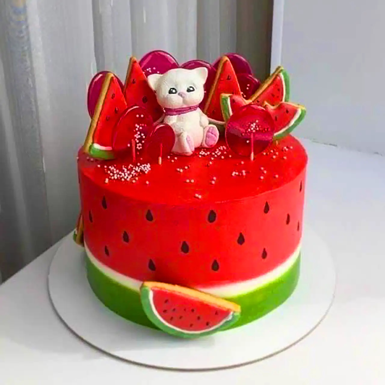 کیک هندوانه ای یلدایی