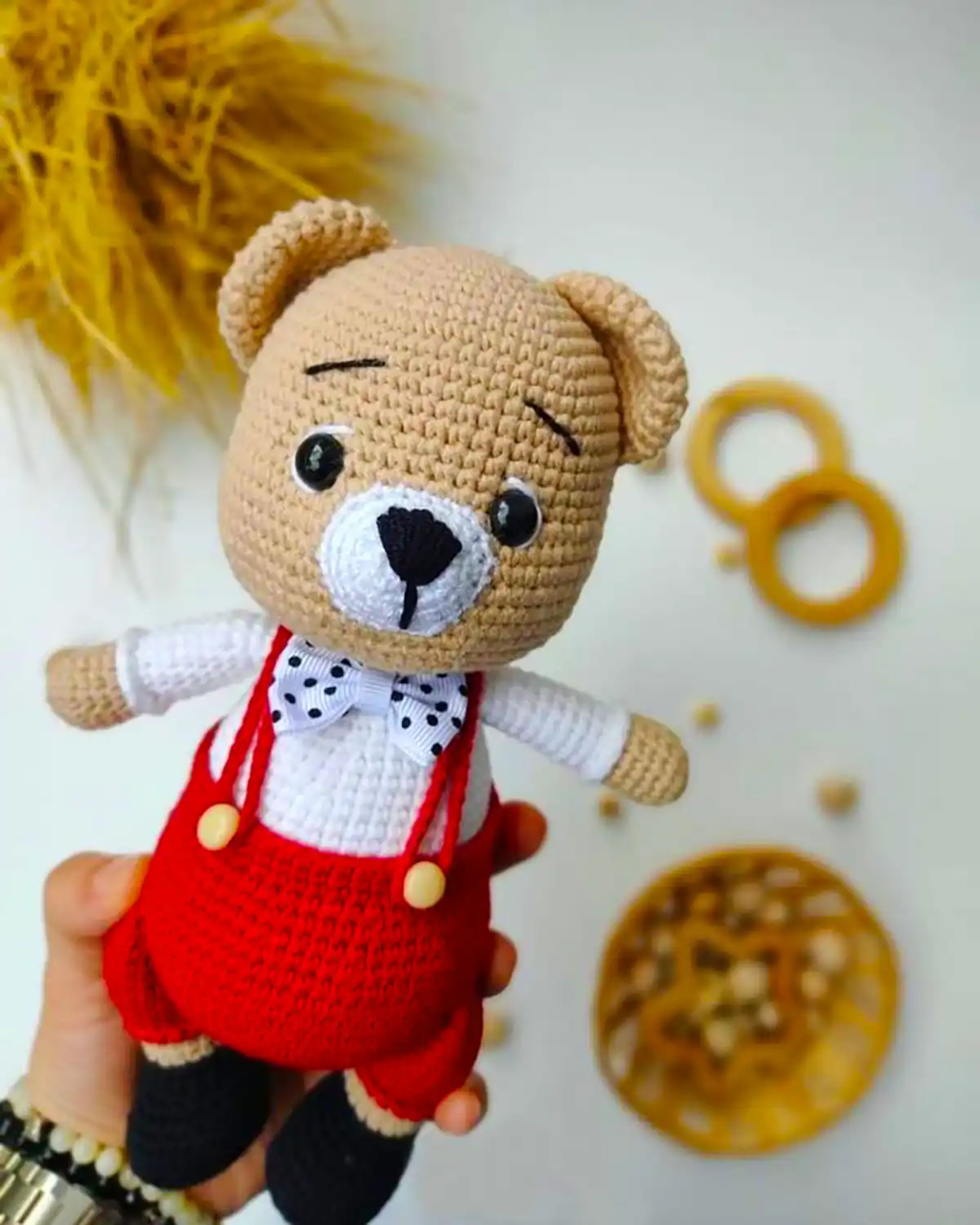 خرس بافتنی عروسکی 