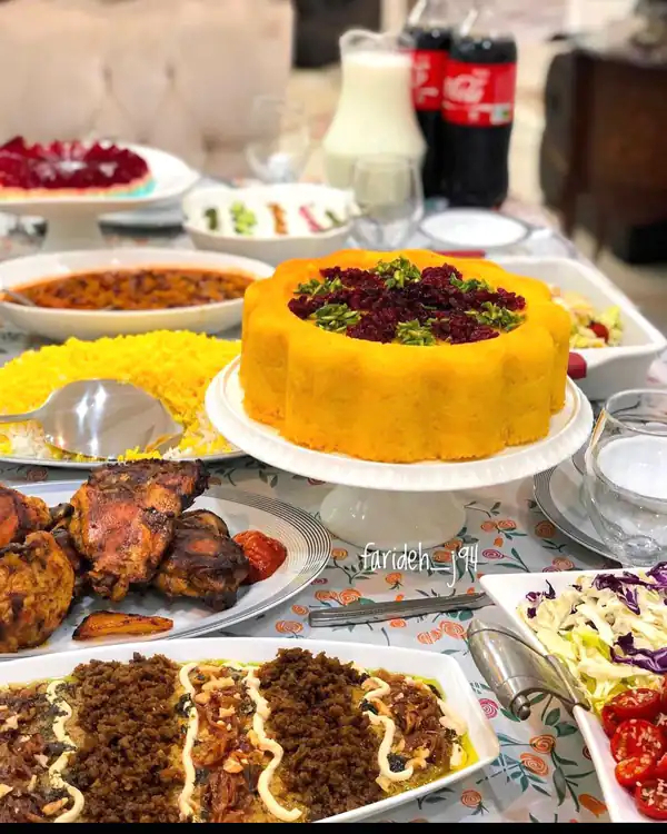تزیین ته چین گرد