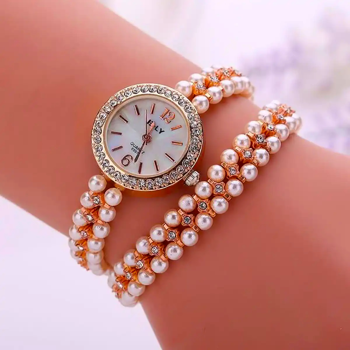 ساعت فانتزی مرواریدی 