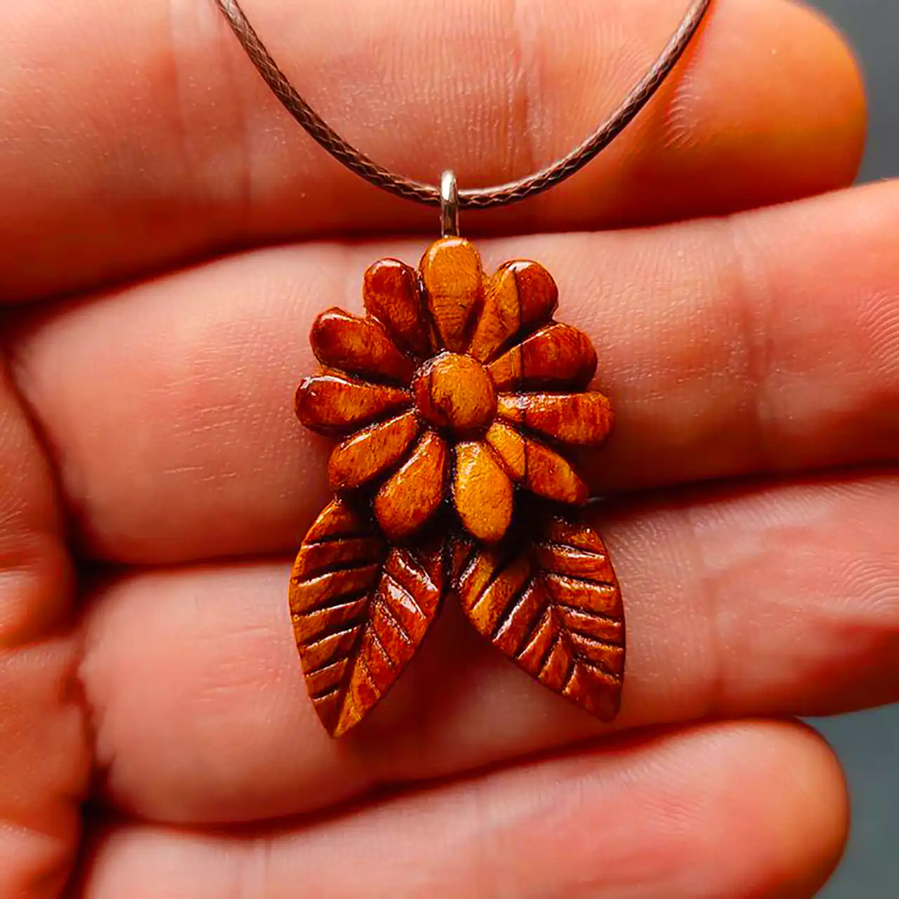 پلاک چوبی طرح برگ