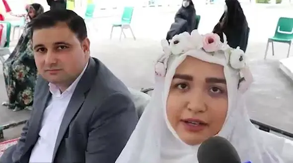 آغاز زندگی مشترک زوج رامسری در کنار شهدای گمنام + فیلم