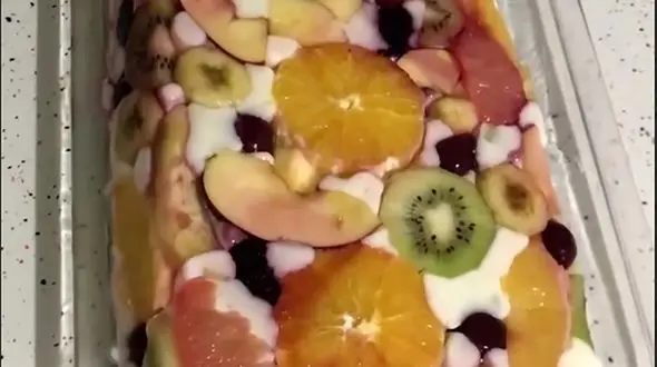 یک دسر میوه ای راحت و خوشمزه مخصوص یلدا / فیلم