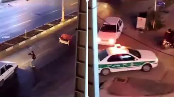 حمله جوان گرگانی به خودرو های شخصی / با تیراندازی پلیس دستگیر شد + فیلم