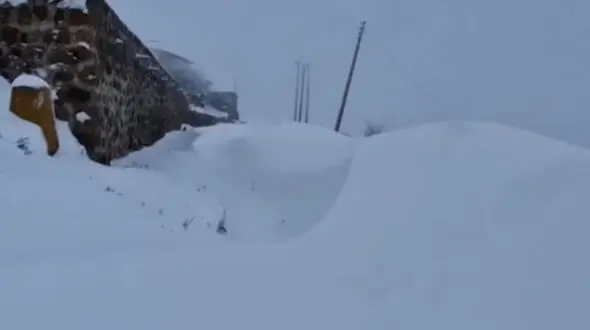 فیلم بارش سنگین برف در سوادکوه مازندران