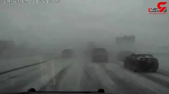 مرگ یک معلم علوم در تصادف زنجیره ای+فیلم