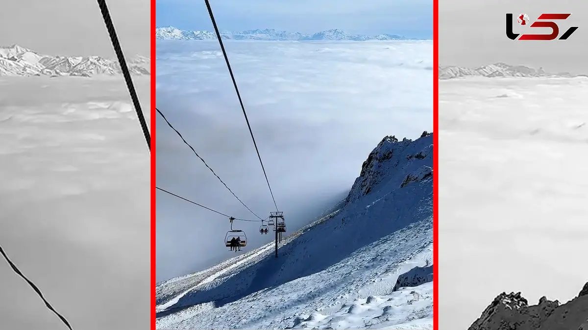 فیلم مناظر برفی و اقیانوس ابر قزوین