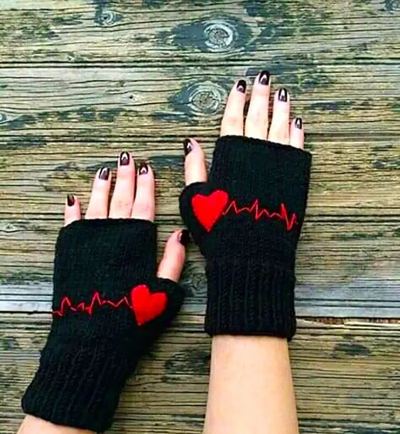 دستکش بافتنی بند انگشتی 