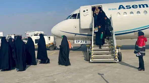 سفرهوایی 110 زن نخبه کشور از تهران به مشهد با خلبانی یک زن ایرانی