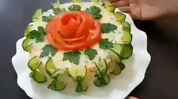 تزئین سالاد الویه + فیلم