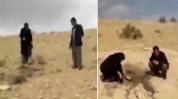 ضجه های مادر دانشجوی مهابادی در قتلگاه پسرش + فیلم دردناک