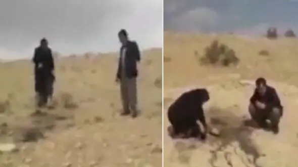 ضجه های مادر دانشجوی مهابادی در قتلگاه پسرش + فیلم دردناک