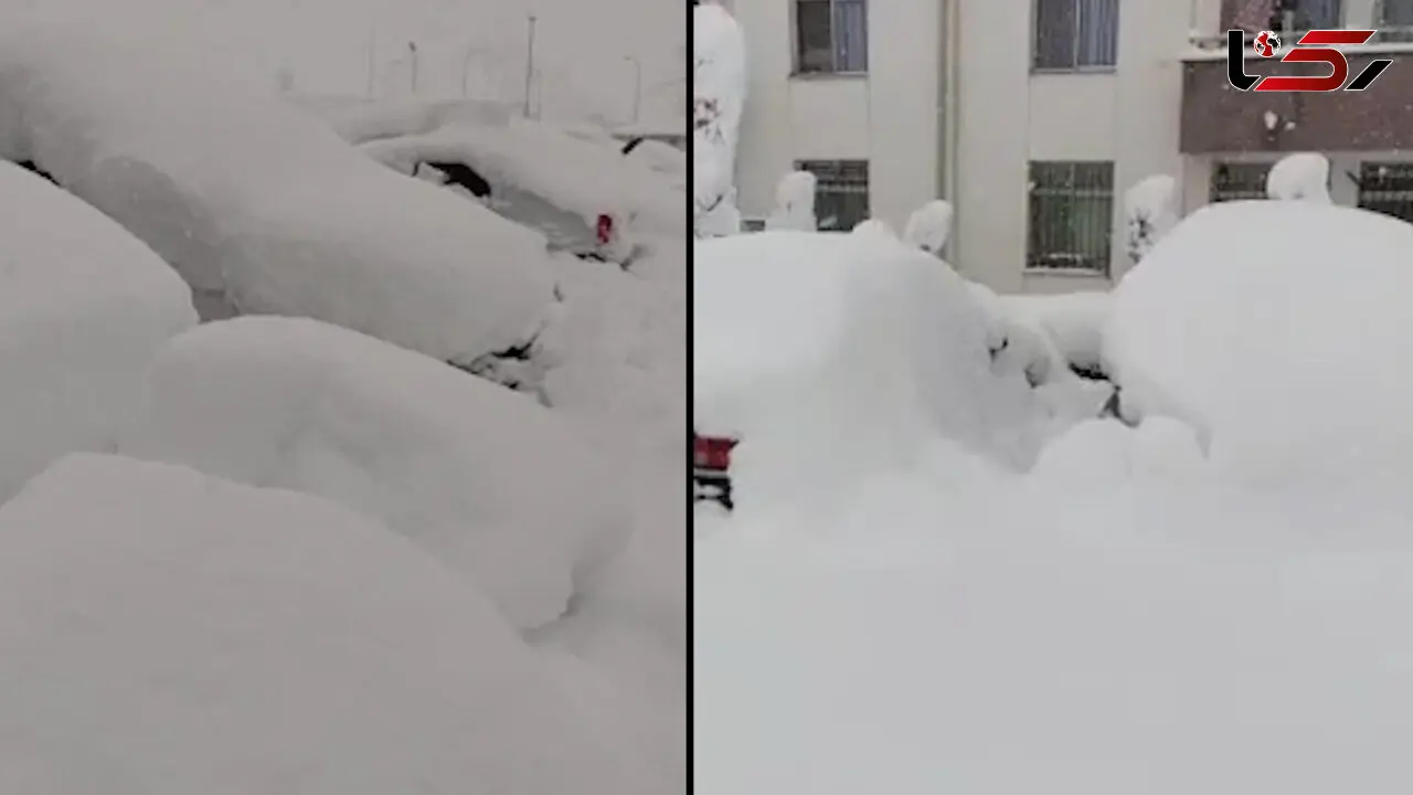ببینید / مدفون شدن خودروها در حومه شهر رشت + فیلم 