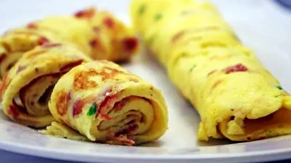 کرپ تخم مرغ یک صبحانه مقوی + فیلم