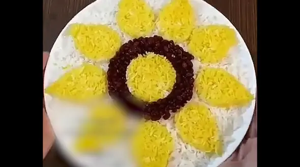 تزئین برنج + فیلم