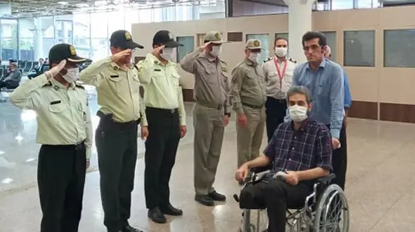 بازگشت محیط بان جانباز سید امین هادی پور به خوزستان