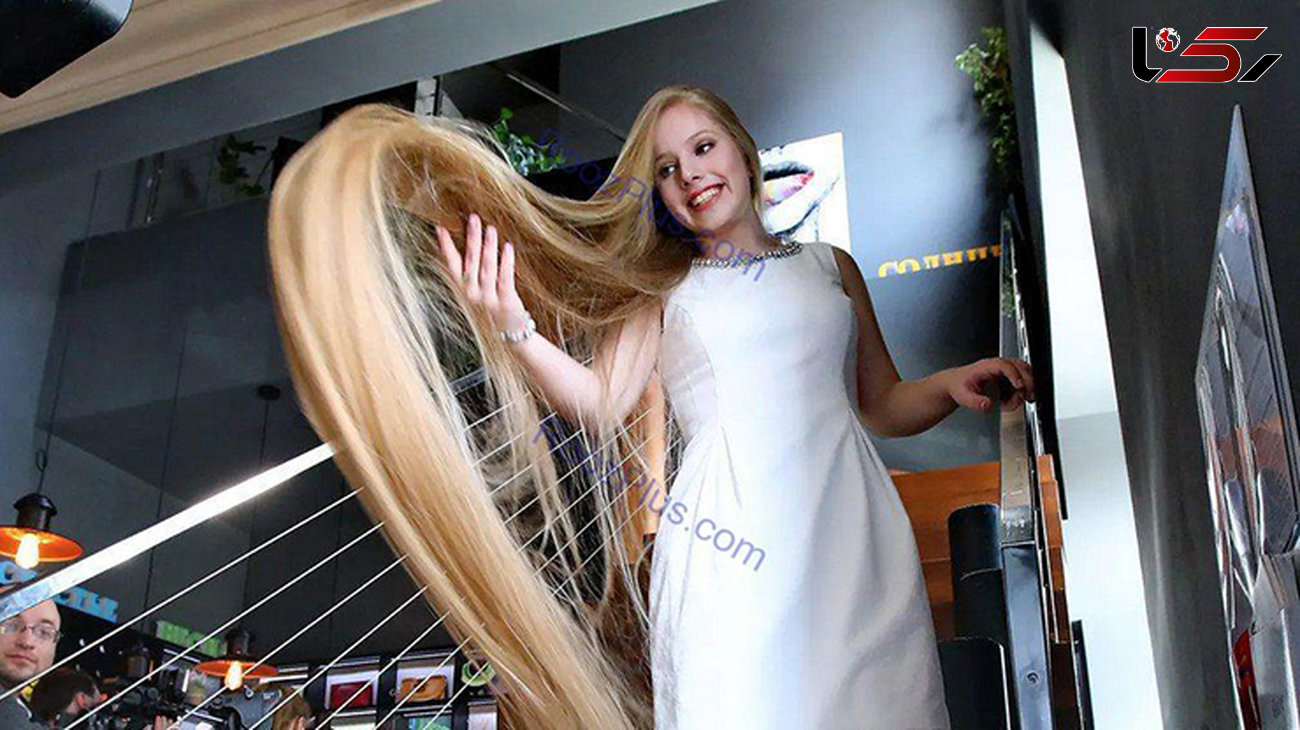 دختر نوجوان ۱۵ ساله اوکراینی صاحب عنوان بلندترین مو+عکس
